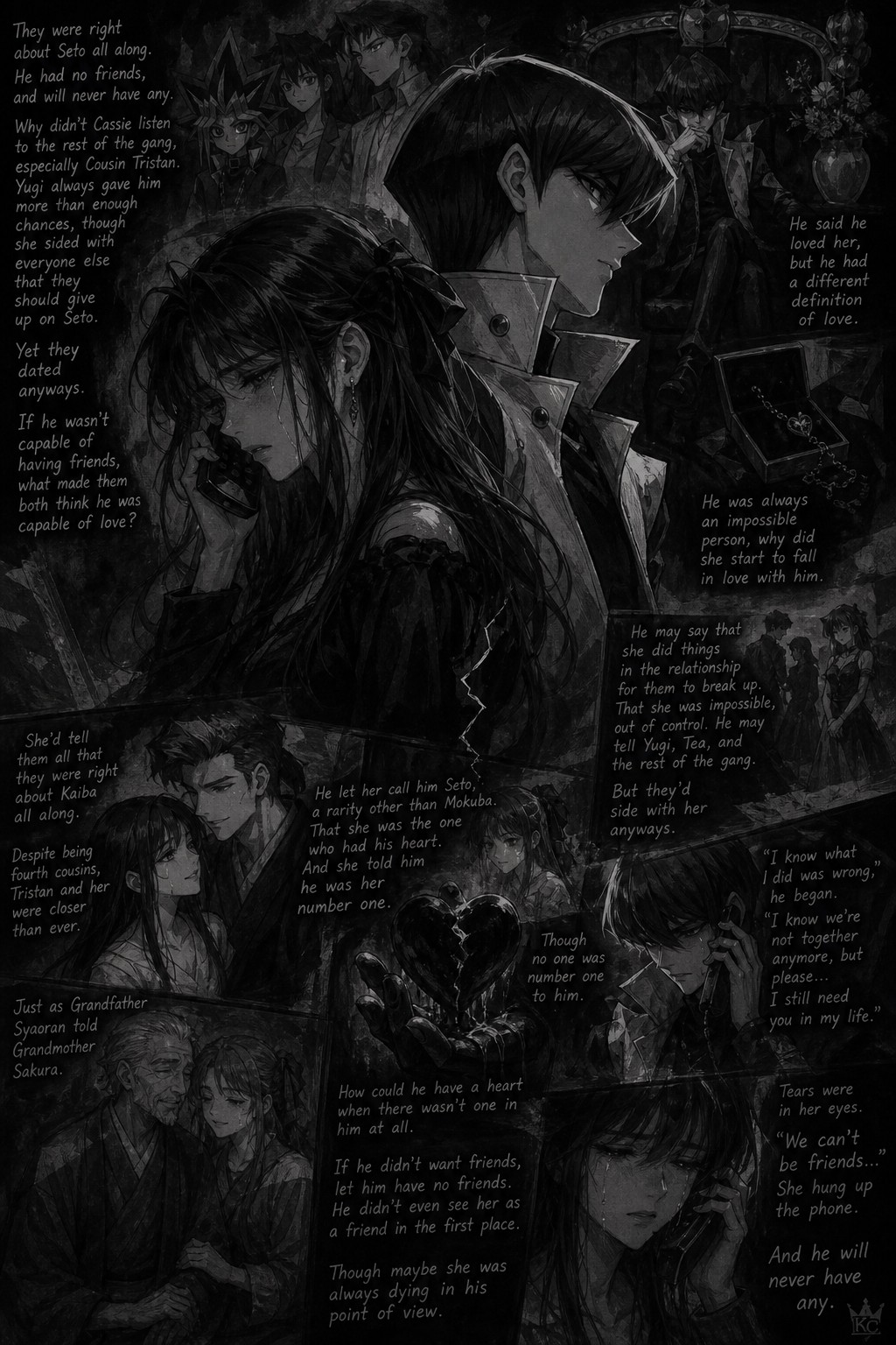 A Rarity Other Than Mokuba That She Was The One Who Had His Heart And She Told Him He Was Her Number One Just As Grandfather Syaoran Told Grandmother Sakura Though No One Was Number One To Him How Could He Have A Heart When There Wasn't One In Him At All If He Didn't Want Friends, And The Rest Of The Gang But They'd Side With Her Anyways She'd Tell Them All That They Were Right About Kaiba All Along Despite Being Fourth Cousins, Tea, And Will Never Have Any Why Didn't Cassie Listen To The Rest Of The Gang AI Image